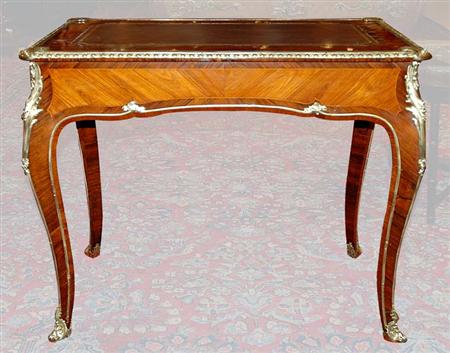 Lot image - Louis XV Style Gilt-Metal Mounted Walnut Side Table