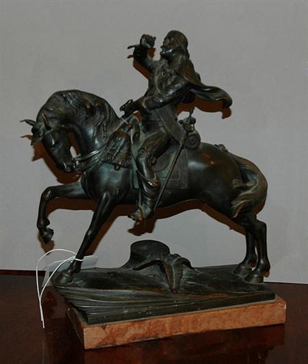 Lot image - Bronze Equestrian Figure of a Nobleman