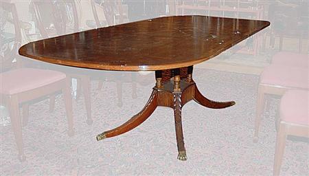 Lot image - Regency Style Mahogany Extension Dining Table