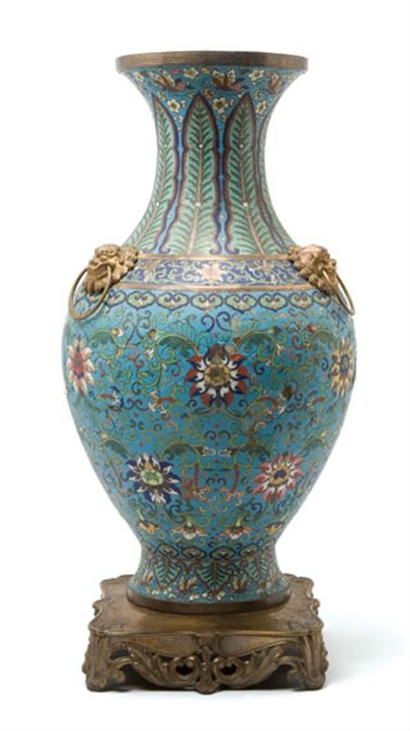 Lot image - Chinese Cloisonne Vase