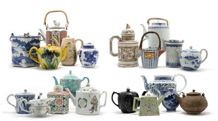 Lot image - Large Group of Chinese and Japanese Porcelain Teapots