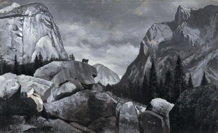 Lot image - Charles D. Robinson American, 1847-1933 (i) Kings River Canyon, Foot of North Dome, 1891 (ii) Tehipitee Dome, Kings River Canyon