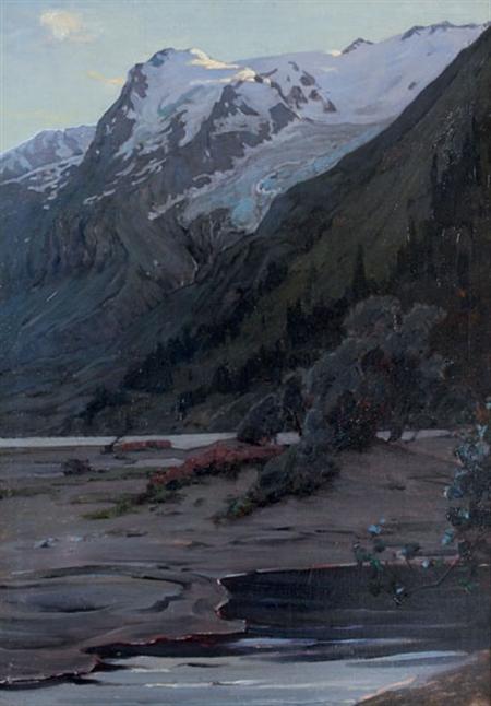Lot image - Robert Van Vorst Sewell American, 1860-1924 An Alaskan Evening, Copper River