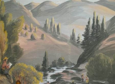 Lot image - American School Late 19th/Early 20th Century Figures Before South Fork Canyon, California