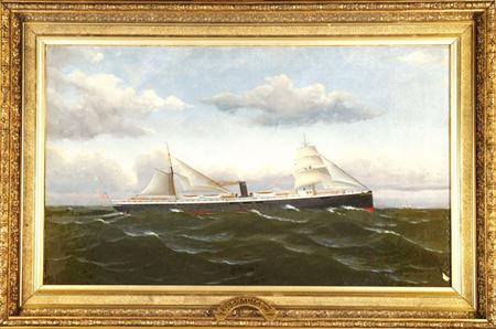 Lot image - Captain Gustave M. Jessen American, 1840-1924 S.S. Columbia Outward-Bound, 1886