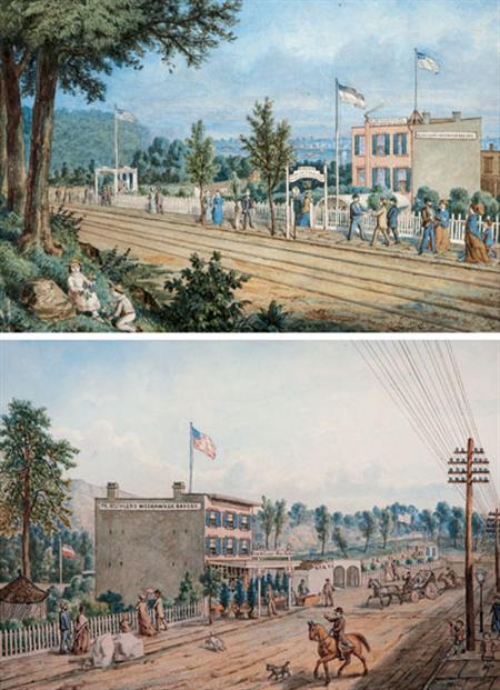 Lot image - Fritz Meyer Active 1880s Views of Mechlers Bakery, Weehawken, New Jersey, 1882: Two