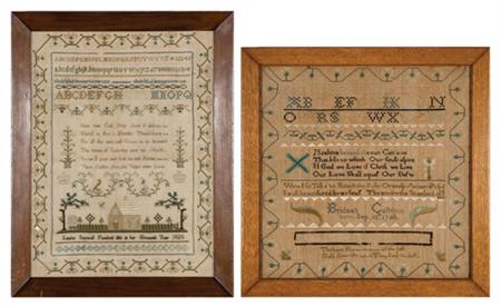 Lot image - Two Needlework Samplers