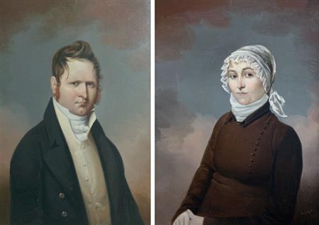 Lot image - William J. Weaver Anglo/American, 1759-1817 Portrait of a Lady and Portrait of a Gentleman, circa 1810: Two