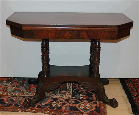Lot image - Classical Mahogany Fold-Over Card Table