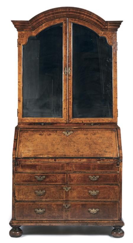 Lot image - George II Walnut Bureau Bookcase