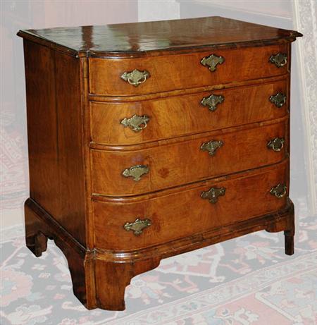 Lot image - George II Walnut Chest of Drawers