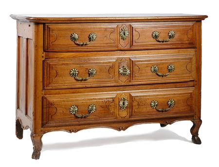 Lot image - Provincial Louis XV Walnut Commode