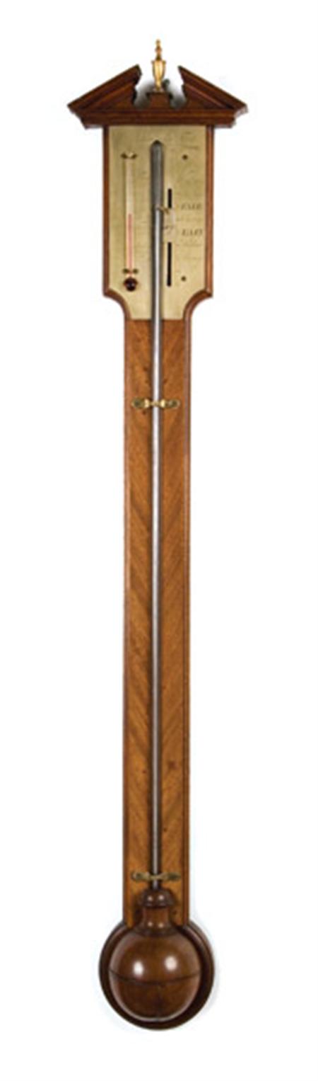 Lot image - George III Mahogany Stick Barometer