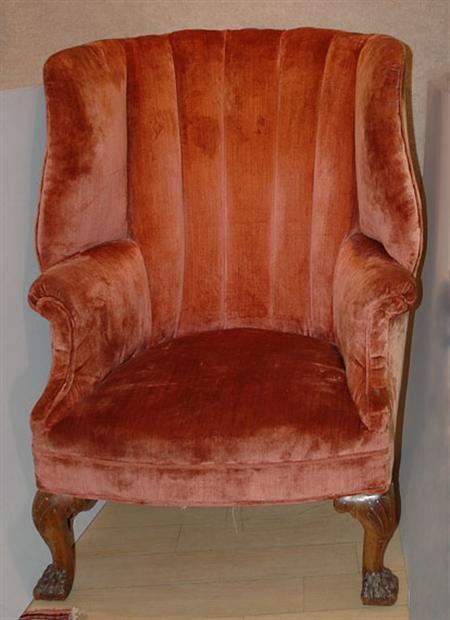 Lot image - George II Walnut Wing Chair