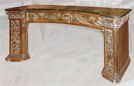 Lot image - Continental Baroque Painted Mantel