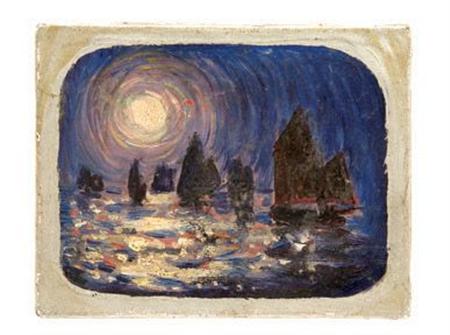 Lot image - Richard Hayley Lever American, 1876-1958 Yachts in Moonlight (Paint Box)