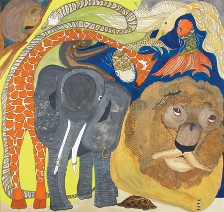 Lot image - Simon Lissim American, 1900-1981 The Zoo, 1977
