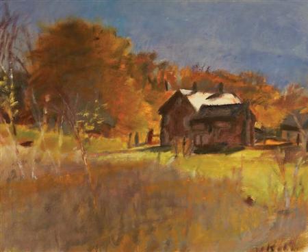 Lot image - Wolf Kahn American, b. 1927 The Barbour House in October, 1978