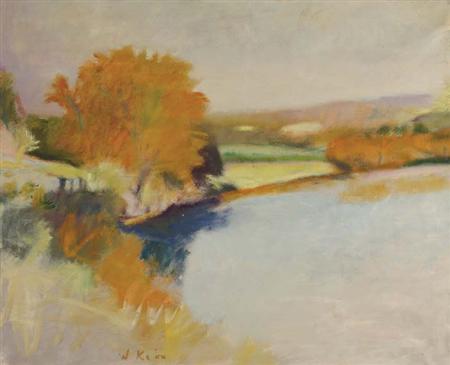 Lot image - Wolf Kahn American, b. 1927 Near the Great Meadows (Small Version), 1980