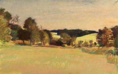 Lot image - Wolf Kahn American, b. 1927 Autumn Meadow IV