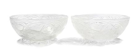Lot image - Two Lalique Molded Glass Bowls