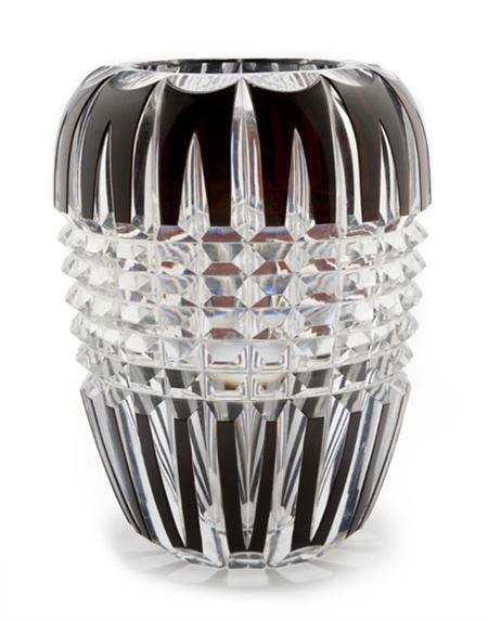 Lot image - Val St. Lambert Style Cased and Cut Glass Vase