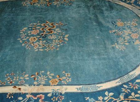 Lot image - Chinese Oval Carpet