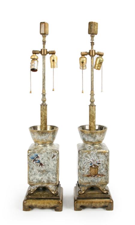 Lot image - Pair of Victorian Style Porcelain Vases