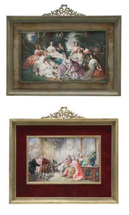 Lot image - Two Framed Paintings
