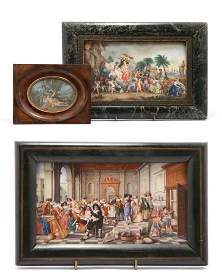 Lot image - Group of Three Framed Paintings