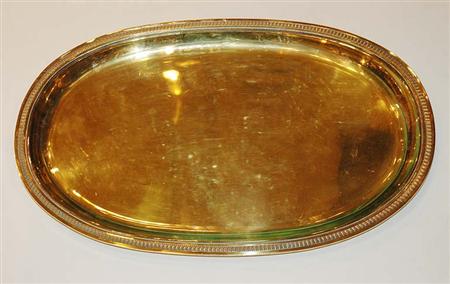 Lot image - French Gilt Silver Platter