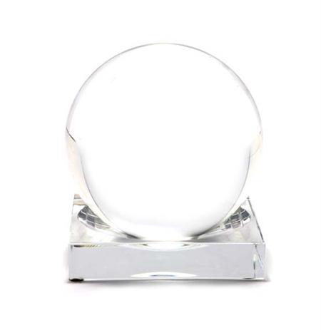 Lot image - Baccarat Glass Gazing Sphere and Stand