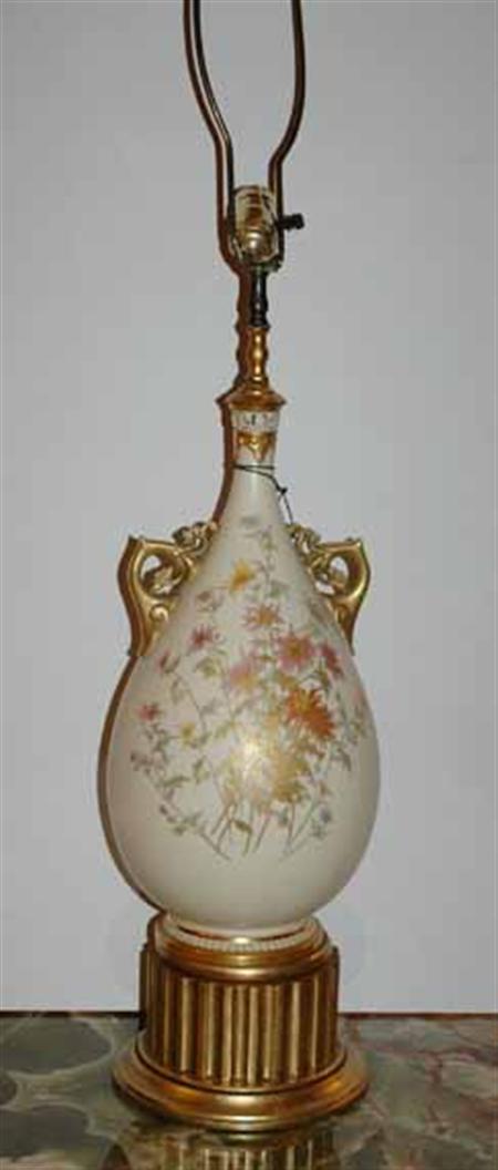 Lot image - Royal Worcester Porcelain Covered Vase