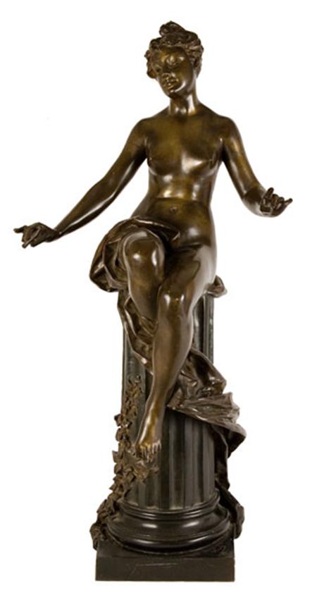 Lot image - Bronze Figure of a Female Nude