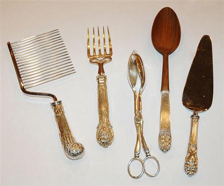 Lot image - Miscellaneous Group of Silver Flatware Serving Pieces