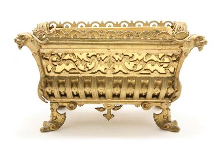 Lot image - Renaissance Style Gilt-Metal Jardiniere