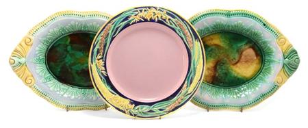 Lot image - Copeland Majolica Serving Platter