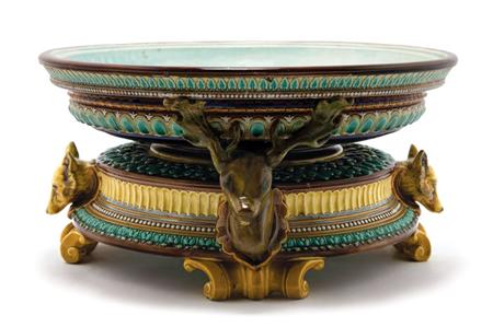 Lot image - English Majolica Centerpiece