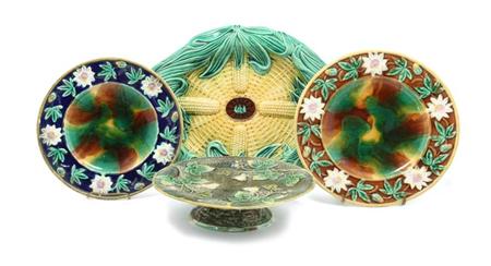 Lot image - Miscellaneous Group of Majolica Articles
