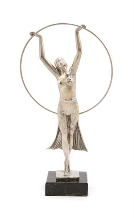 Lot image - Art Deco Silvered Bronze Figure of Charles