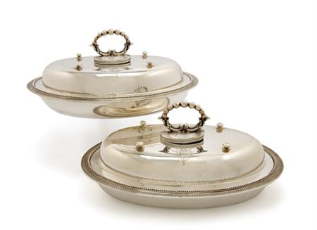 Lot image - Pair of Sterling Silver Serving Dishes