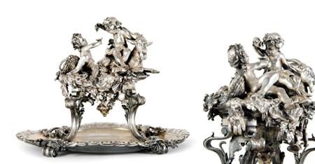 Lot image - Austro-Hungarian Silver Centerpiece