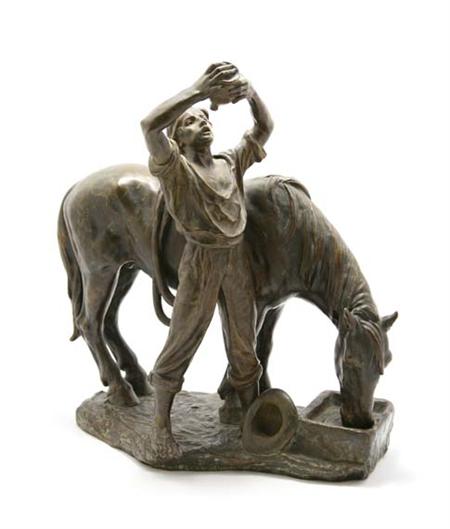 Lot image - Bronze Equestrian Group
