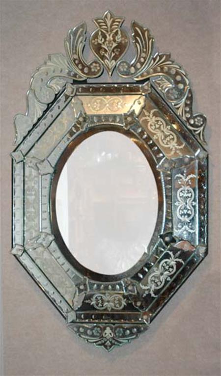 Lot image - Venetian Mirror Framed Mirror