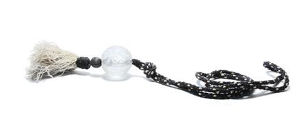 Lot image - French Art Deco Molded Glass Pendant