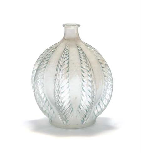 Lot image - Lalique Molded Glass Malines Vase