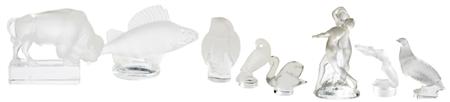 Lot image - Miscellaneous Group of Lalique Molded Glass Articles