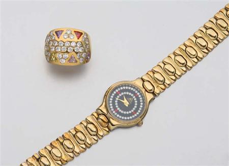 Lot image - Metal Ring and Watch