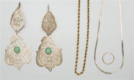 Lot image - Group of Assorted Gold, Silver and Metal Jewelry