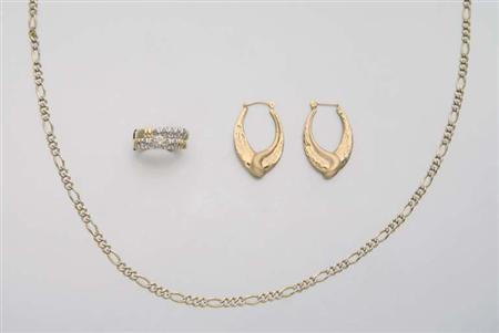 Lot image - Group of Gold and Metal Jewelry